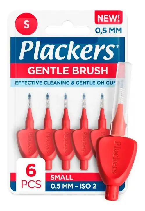 Plackers Gentle Brush S 0,5 mm - 6 stk.