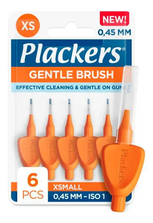Plackers Gentle Brush XS 0,45 mm - 6 stk.