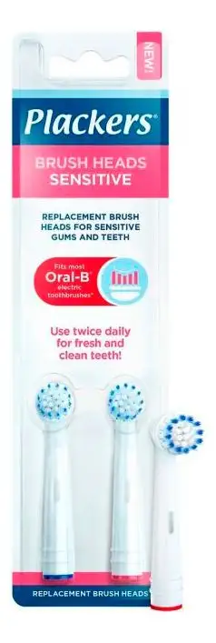 Plackers Sensitive Brush Heads - 2 stk.