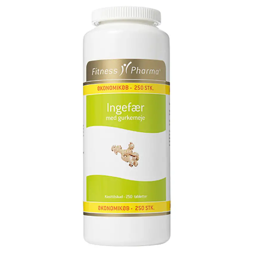 Fitness Pharma Ingefær m/gurkemeje 250 tabl.