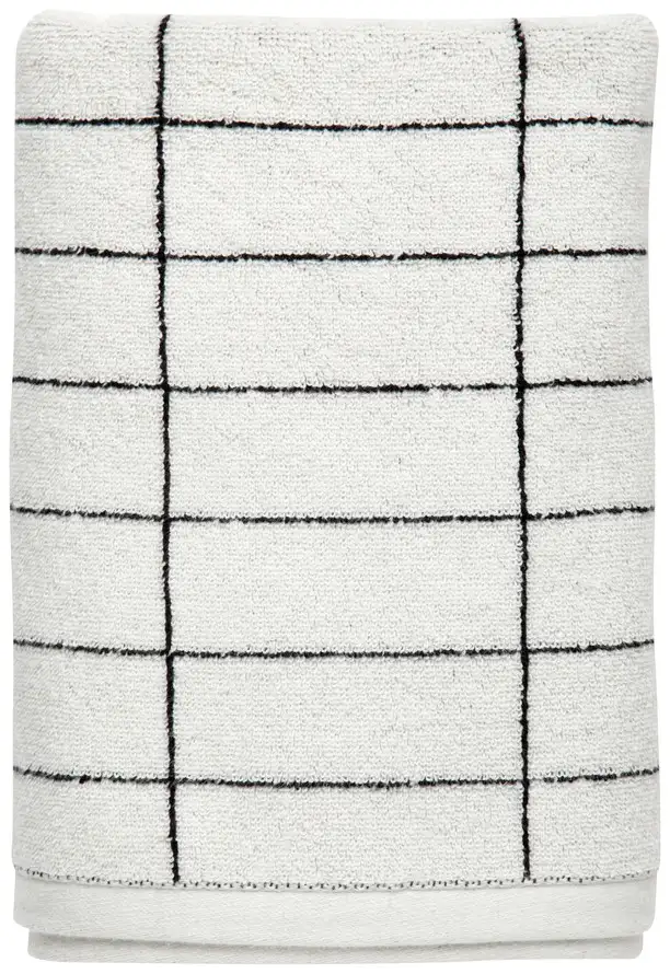 Mette Ditmer TILE STONE Badehåndklæde Black/ Off-white 70 x 140 cm