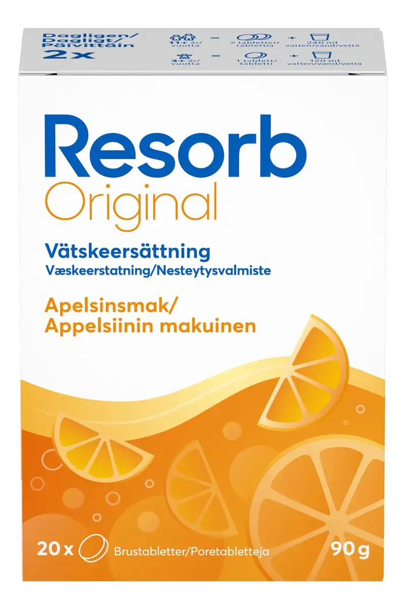 Resorb Original Appelsin - 2 x 10 brusetabl.