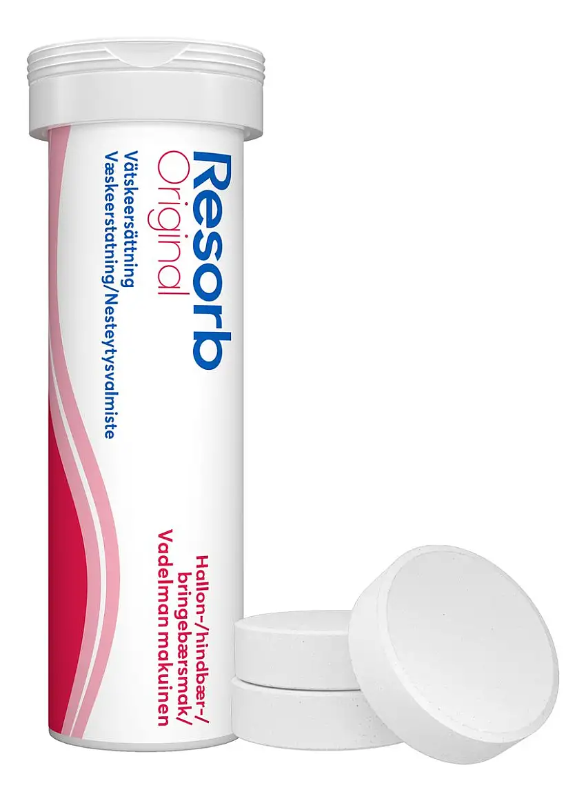 Resorb Original Hindbær - 2 x 10 brusetabl.