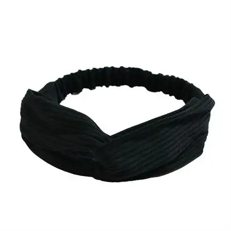 Ribbed Twist Hårbånd - Sort (U)