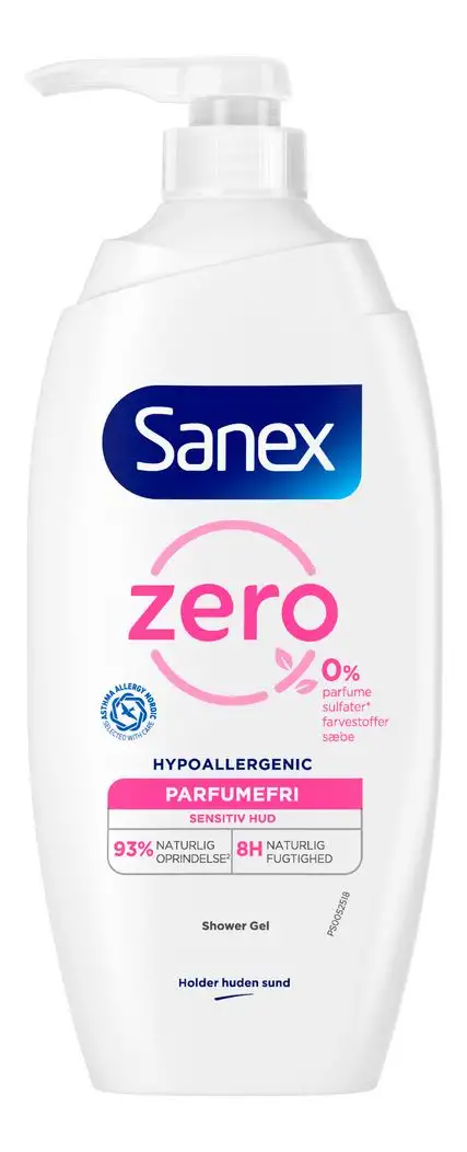 Sanex Zero% Shower Gel m. pumpe - 750 ml.