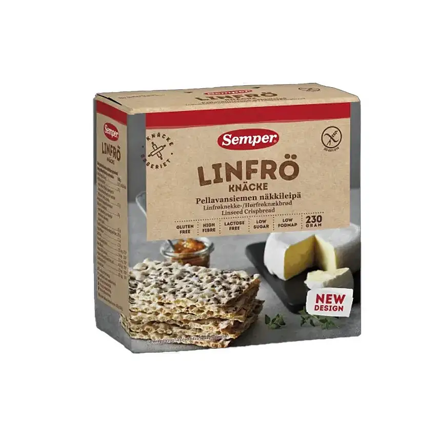 Semper Knækbrød hørfrø glutenfri - 230 g