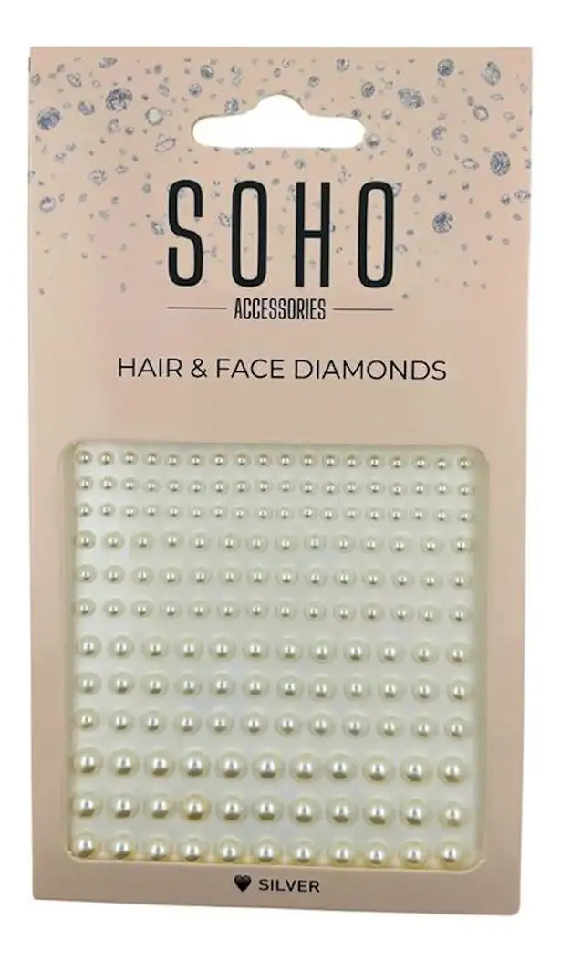 SOHO Hair & Face Diamonds Silver - 216 stk.