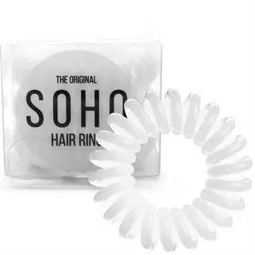 SOHO Spiral Hårelastikker - Hvid (3 stk)