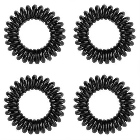 Spiral elastikker- Sort 4 stk (U)