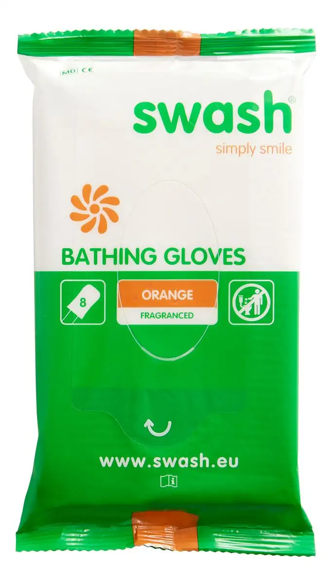 Swash Bathing Gloves 22x13 cm, m. duft - 8 stk.