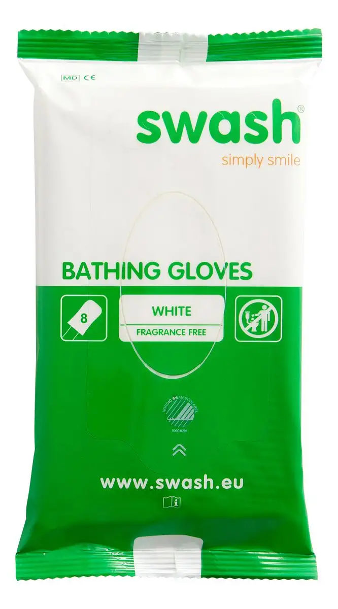 Swash Bathing Gloves 22x13 cm, u. duft - 8 stk.
