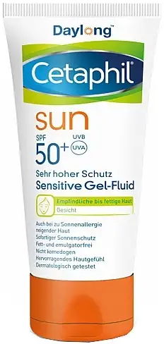 Solbeskyttende gel-fluid til ansigtet 73240908