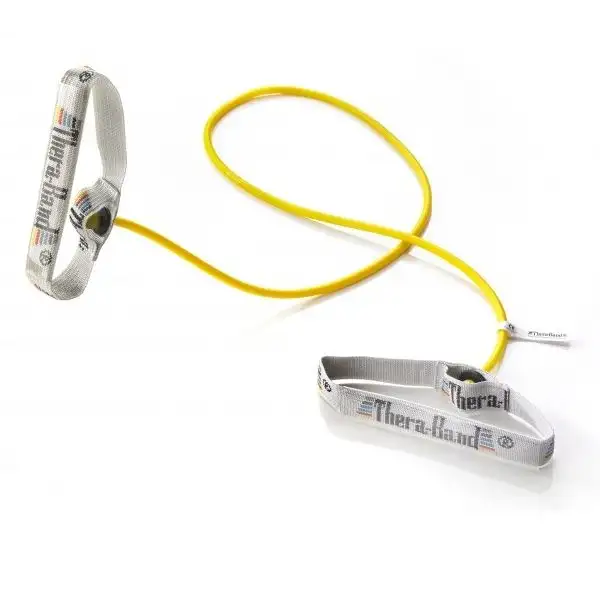 TheraBand Træningselasitk m. Håndtag 1,4 m - Gul/Hårdhed 1