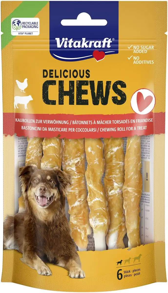 Vitakraft Deli Chews tyggeben med kylling, S - 70 g.