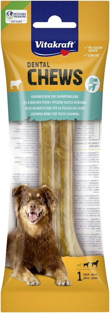 Vitakraft DENTAL CHEWS Tyggeben presset, M - 95 g.