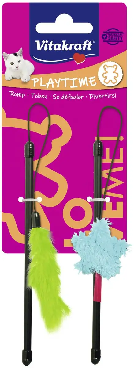 Vitakraft Kitty legepinde m. figurer - 2 stk.