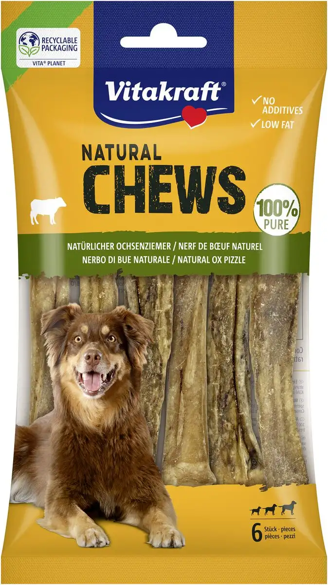 Vitakraft NATURAL CHEWS oksepisk, skåret - 95 g.
