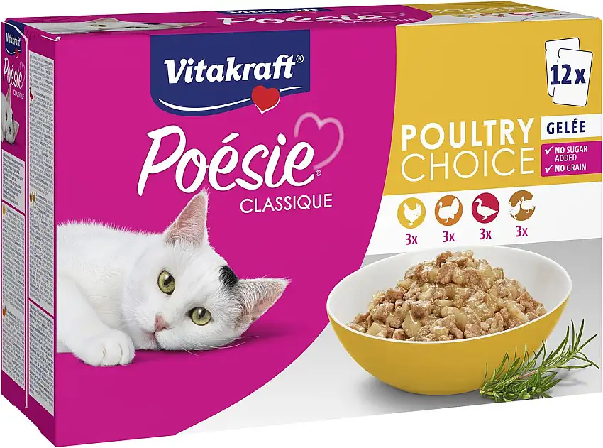 Vitakraft Poésie Classique vådmad til kat multipak, gele - 12 stk