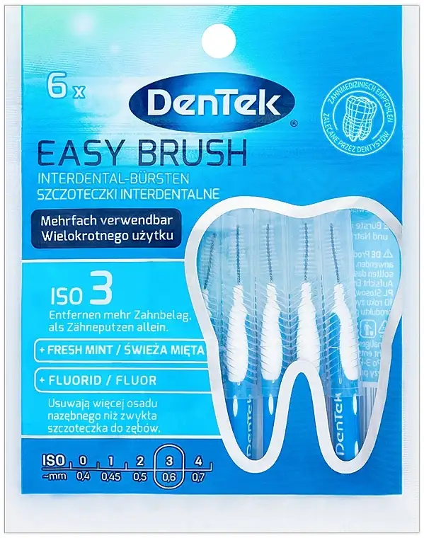 Mellemtandbørste, 0,6 mm, Pakke med 6 75585974