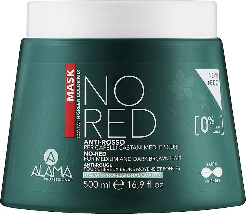 Anti-skælmaske til mellemlangt og mørkt kastanjefarvet hår 69927162