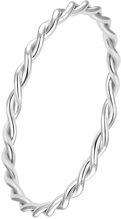 Minimalistisk sølv snoet ring 99290101
